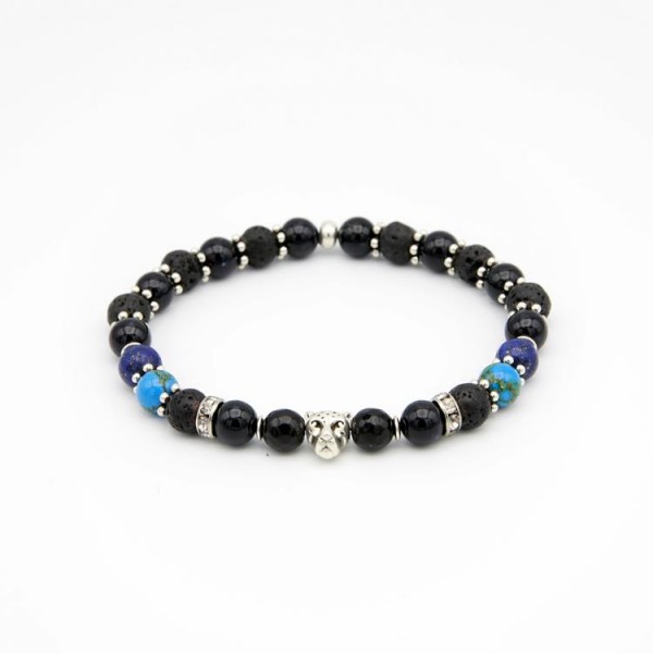 Herren Perlen Armband mit Jade Perlen