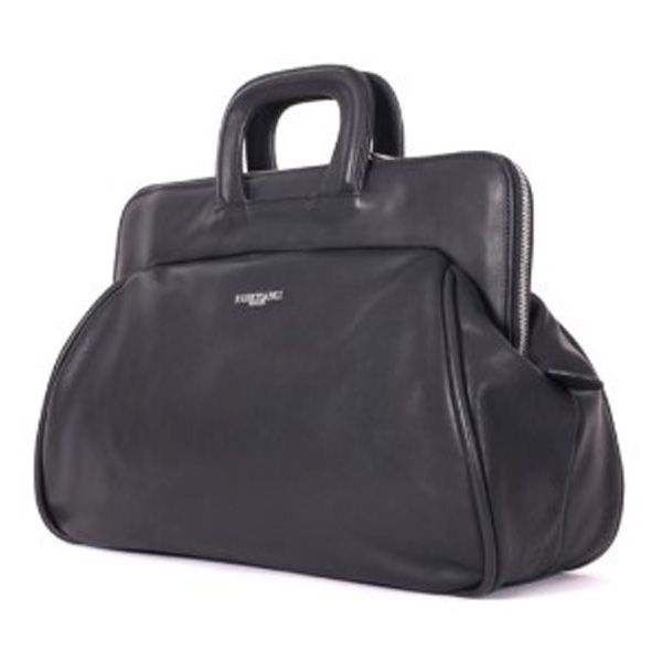 Handtasche schwarz Leder